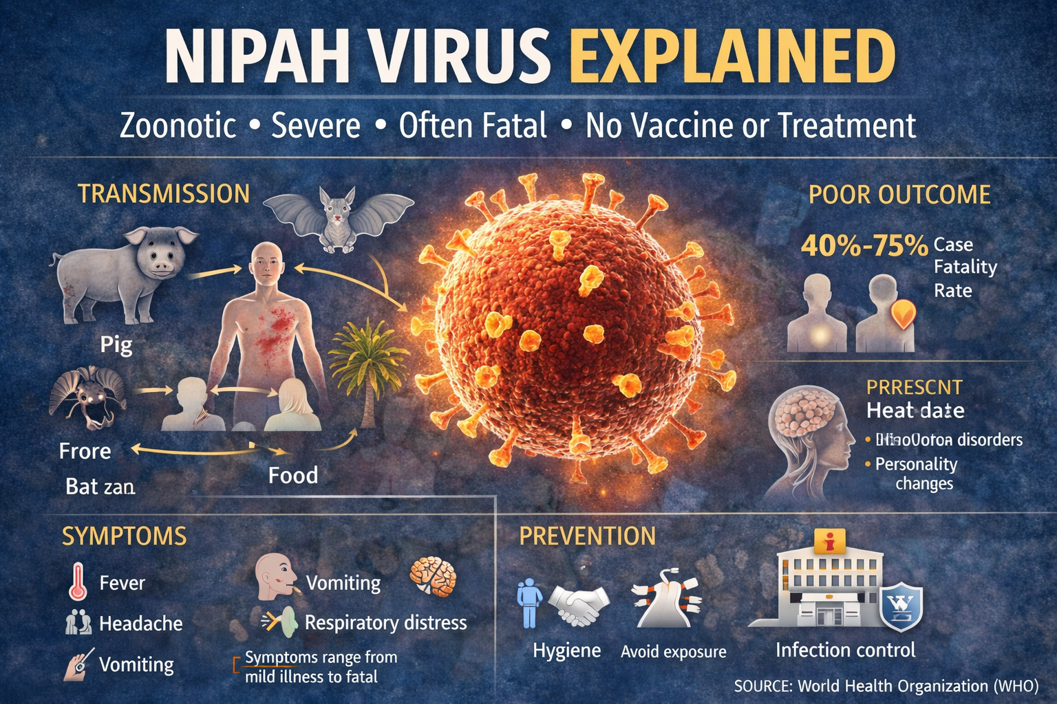 Nipah virus: impact, origins, and causes of emergence